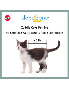 Cama Cueva Cuddle Beige para Gatos y Perros Mini - 55.9x25.4cm 2