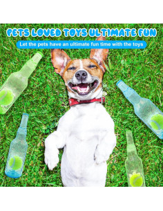 Juguetes para Perros Aerbee 2 Pcs Botella Crunchnplay 24.5 cm 2