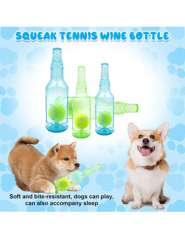 Juguetes para Perros Aerbee 2 Pcs Botella Crunchnplay 24.5 cm