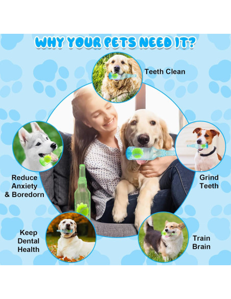 Juguetes para Perros Aerbee 2 Pcs Botella Crunchnplay 24.5 cm