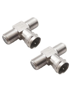 Conector T Coaxial Tipo F RG6 RLECS 2 Piezas 30x20mm