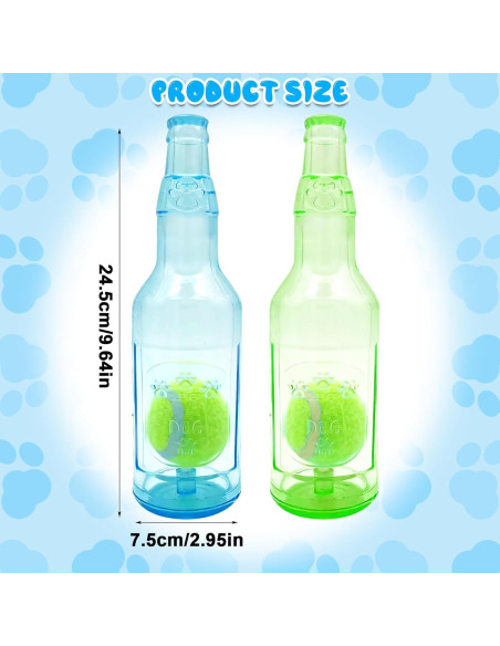 Juguetes para Perros Aerbee 2 Pcs Botella Crunchnplay 24.5 cm