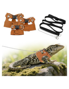 Arnés y Correa Ajustable para Animales Pequeños LIQWEI 3Pcs