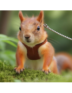 Arnés y Correa Ajustable para Animales Pequeños LIQWEI 3Pcs 2