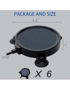 Disco Difusor de Aire Kathson 4.2" - 6 PCS para Acuario 2