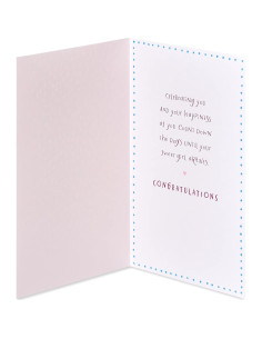 Tarjeta de Baby Shower Niña American Greetings Floral 13.65x20.96cm 2