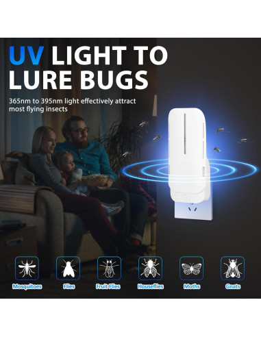 Trampa de Insectos Voladores Micnaron, 2 Dispositivos con 20 Recargas