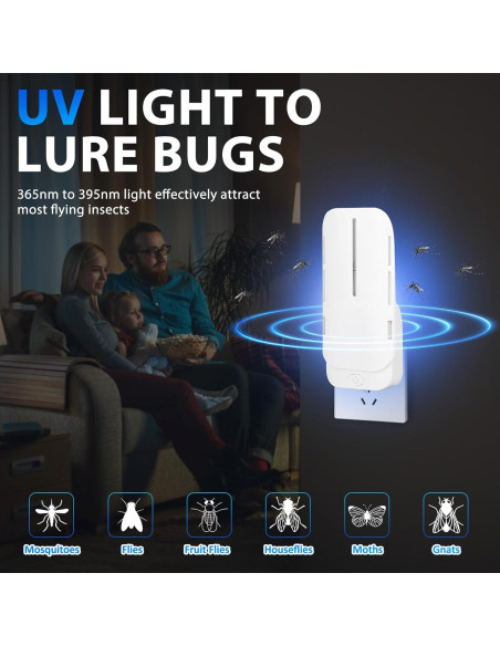 Trampa de Insectos Voladores Micnaron, 2 Dispositivos con 20 Recargas