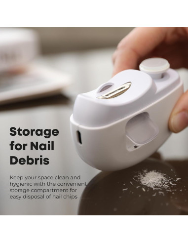 Cortador de Uñas Eléctrico LittleTora 2 en 1 Recargable USB