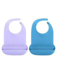 Baberos grandes de silicona para adultos MAQUITA - 2 piezas