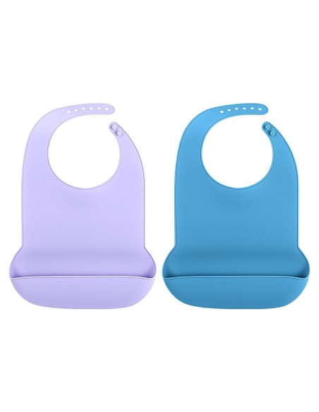 Baberos grandes de silicona para adultos MAQUITA - 2 piezas