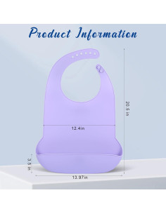 Baberos grandes de silicona para adultos MAQUITA - 2 piezas 2