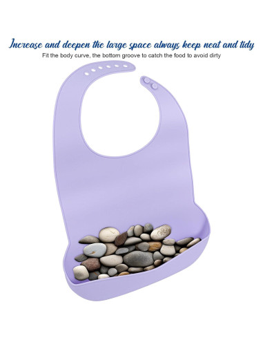 Baberos grandes de silicona para adultos MAQUITA - 2 piezas