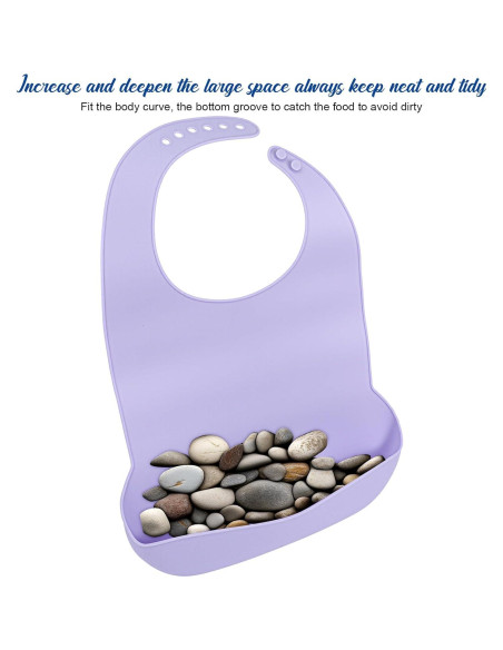 Baberos grandes de silicona para adultos MAQUITA - 2 piezas