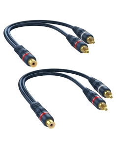 Divisor RCA 1 Hembra a 2 Machos DteeDck - Audio Estéreo