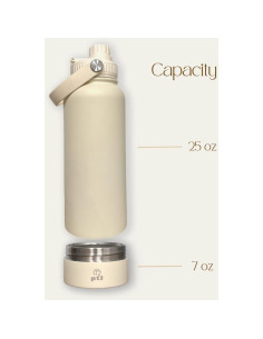 Botella de Agua Aislada Genérico 0.95L con Cuenco para Mascotas 2