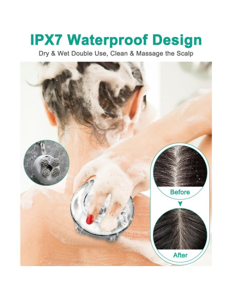 Masajeador Eléctrico de Cuero Cabelludo ORIA Plata, 4 Garras