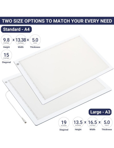 Caja de Luz de Trazado LED Dasher A4 Ultra Fina 33.99x24.89cm