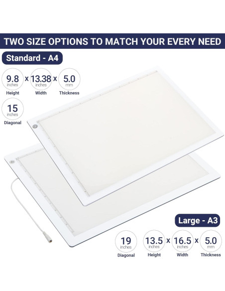 Caja de Luz de Trazado LED Dasher A4 Ultra Fina 33.99x24.89cm