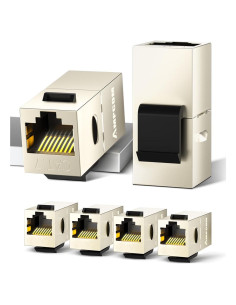 Acoplador Inline RJ45 CAT7 AMPCOM Blindado - Paquete de 6