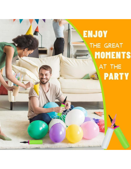 Bomba de Globo Manual Doble Acción ZHUYING DaQiTong Rosa