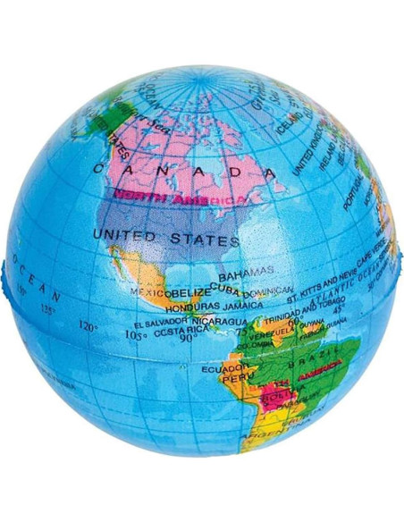 Pelotas de Estrés Globo Terráqueo La Compañía Dreidel - 6 Unidades