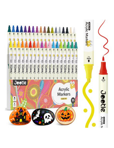 Set de Marcadores Acrílicos Jootle 36 Colores Doble Punta 1-5mm