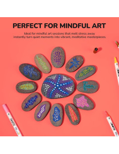 Set de Marcadores Acrílicos Jootle 36 Colores Doble Punta 1-5mm 2