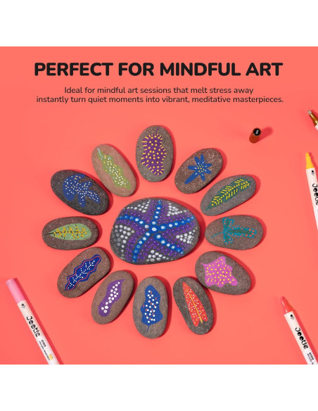 Set de Marcadores Acrílicos Jootle 36 Colores Doble Punta 1-5mm