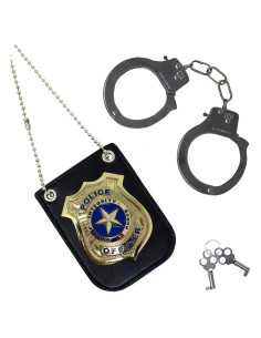 Conjunto de Juguetes de Rol de Policía Joyin 3 Insignias y Espadas LED