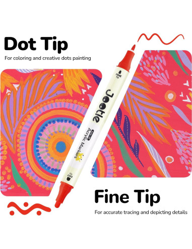 Set de Marcadores Acrílicos Jootle 36 Colores Doble Punta 1-5mm