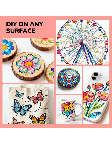 Set de Marcadores Acrílicos Jootle 36 Colores Doble Punta 1-5mm