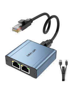 Divisor Ethernet 1 a 2 MT-VIKI RJ45 1000Mbps para 2 Dispositivos