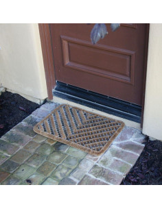 Alfombra de entrada Rubber-Cal Herringbone 46x76 cm Coco 2