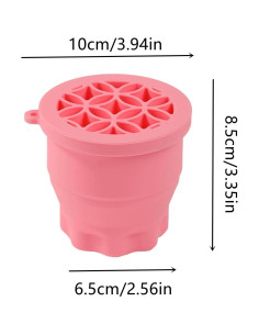 Alfombrilla Limpiadora de Brochas Cbhoktyue Rosa 3 en 1 2