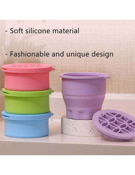 Alfombrilla Limpiadora de Brochas Cbhoktyue Rosa 3 en 1