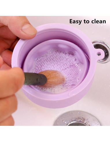 Alfombrilla Limpiadora de Brochas Cbhoktyue Rosa 3 en 1