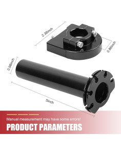 Agarre de Acelerador Motocicleta Nowkont 22 mm CNC Negro 2