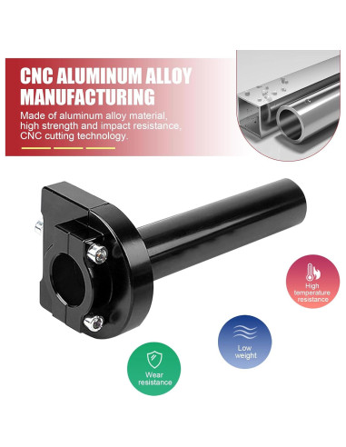 Agarre de Acelerador Motocicleta Nowkont 22 mm CNC Negro