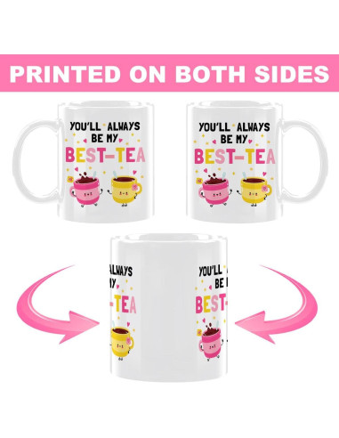 Taza de café cerámica 11oz CFGBFDGH blanca apta microondas