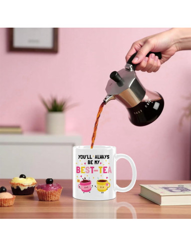 Taza de café cerámica 11oz CFGBFDGH blanca apta microondas