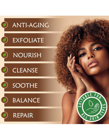 Jabón Negro Africano Plant Guru 227 g - Natural para Piel y Cabello