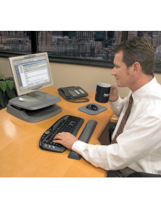 Alfombrilla de Ratón Fellowes Microban Grafito 22.86x19.05 cm 2