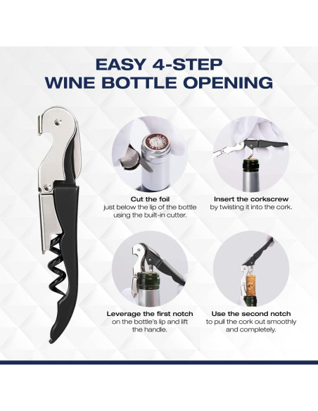 Abridor de Tarros 5 en 1 BigLeef con Sacacorchos y Alfombrillas Antideslizantes - Azul