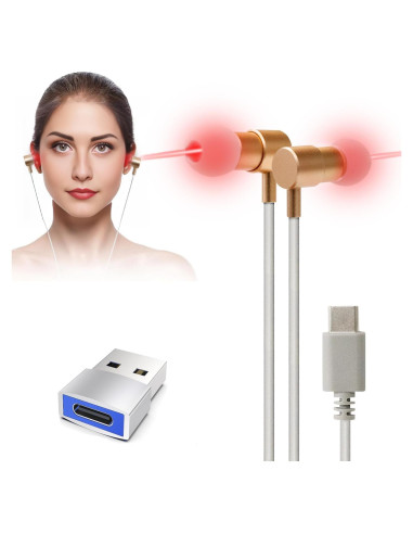 Terapia de Luz Roja USB Epstur para Oídos y Nariz 650nm