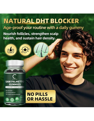 Suplemento GPGP Saw Palmetto 60 Gomas - Salud Próstata y Cabello