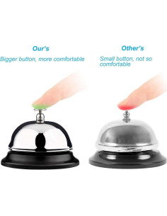 Campana de Servicio Comtrue Acero Inoxidable Cromo 8.38cm 2