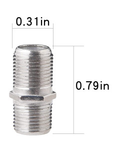 Conectores Coaxiales F-Type QDiShi 6 Pcs Chapados en Plata 2