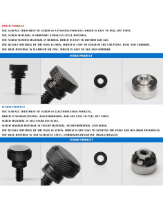 Kit Tornillo Liberación Rápida Fenrir Acero Inoxidable Negro 2