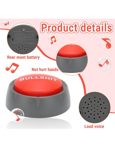 Botón de Sonido Divertido Gaeirt para Mascotas y Oficina